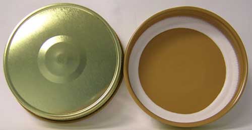 70MM THREADS, KNURLS, & CURL TIN-PLATE STEEL HIGH-HEAT BUTTONED METAL CONTINUOUS THREAD (CT) CAP WITH PLASTISOL LINER