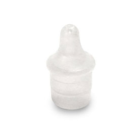 15-425 CLEAR LDPE CONTROLLED DROPPER PLUG - 0.020" OR 0.026" OR 0.030" ORIFICE