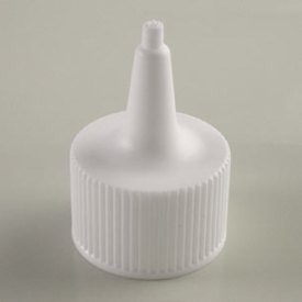 20-410 WHITE RIB SIDE MATTE TOP PE DISPENSING CAP