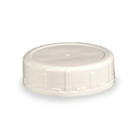 63MM WHITE DEEP SKIRT PP/PE CT CAP