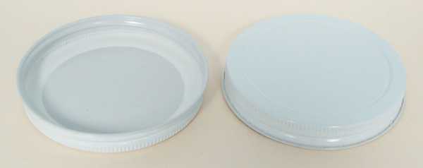83-400 THREADS, KNURLS, & CURL TIN-PLATE STEEL METAL CONTINUOUS THREAD (CT) CAP WITH PLASTISOL LINER