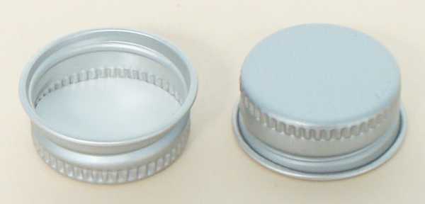 20-400 THREADS, KNURLS, & CURL TIN-PLATE STEEL ALUMINUM CONTINUOUS THREAD (CT) CAP WITH EXPANDED POLYETHYLENE FOAM LINER