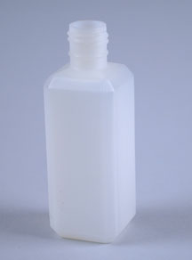 1OZ CLEAR BEVELED SQUARE HDPE WITH 15-415 NECK FINISH