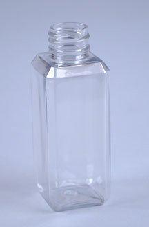 2OZ CLEAR BEVELED SQUARE PET WITH 20-410 NECK FINISH