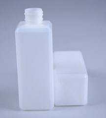 6OZ WHITE BEVELED SQUARE HDPE WITH 22-415 NECK FINISH