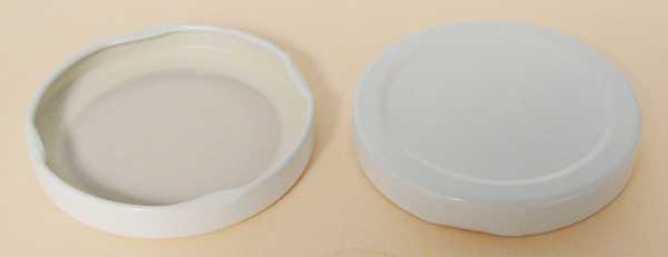 63-2030 CLEAR TIN-PLATE STEEL METAL LUG / TWIST CLOSURE WITH PLASTISOL LINER