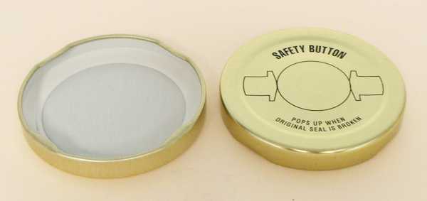 63-2030 WHITE TIN-PLATE STEEL METAL LUG / TWIST CLOSURE WITH PLASTISOL LINER