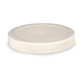 100-400 WHITE RIB SIDE MATTE TOP PLASTIC CT CAP