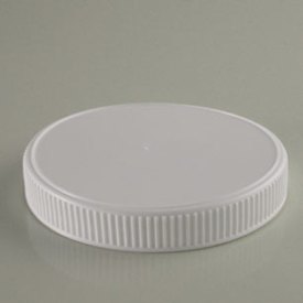 89-400 WHITE RIB SIDE MATTE TOP PLASTIC CT CAP