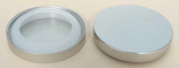 89MM WHITE TIN-PLATE STEEL CANDLEPLUG WITH PLASTIC INSERT LINER
