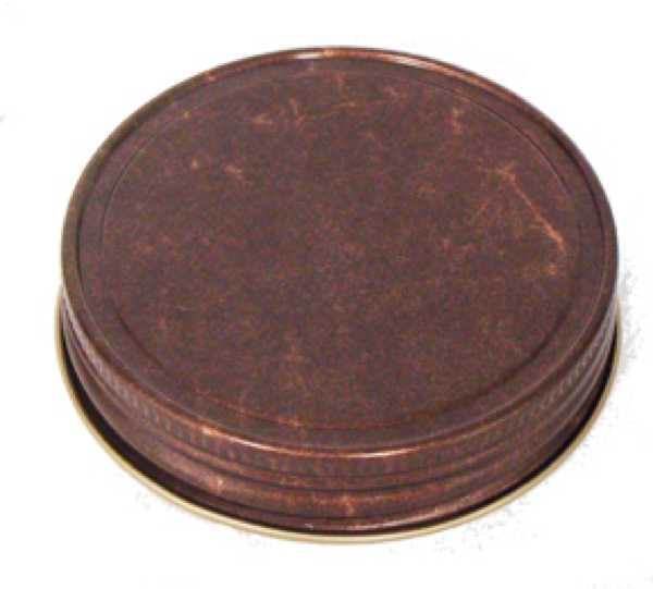 70MM WHITE THREADS, KNURLS, & CURL TIN-PLATE STEEL METAL CONTINUOUS THREAD (CT) CAP WITH NO LINER