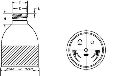 75ML CLEAR BELL ROUND PET WITH 20-410 NECK FINISH