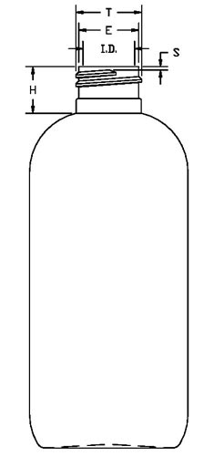 8OZ WHITE BOSTON ROUND HDPE WITH 24-410 NECK FINISH