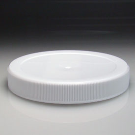 89-400 WHITE RIB SIDE MATTE TOP PLASTIC CT CAP