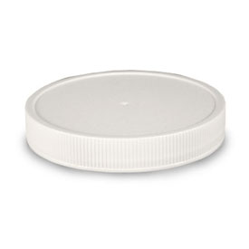 83-400 WHITE RIB SIDE MATTE TOP PLASTIC CT CAP