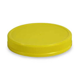 77-400 YELLOW RIB SIDE MATTE TOP PLASTIC CT CAP