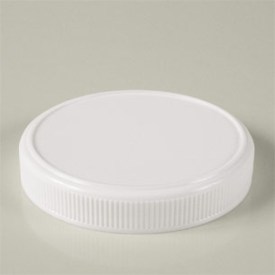63-400 WHITE RIB SIDE MATTE TOP SHORT SKIRT PLASTIC CT CAP