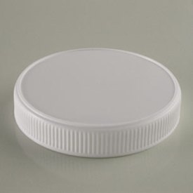 63-400 WHITE RIB SIDE MATTE TOP SHORT SKIRT PLASTIC  FLIP TOP DISPENSING CAP
