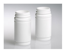 180CC WHITE STRESS STYLE PACKER ROUND HDPE WITH 38-400 NECK FINISH