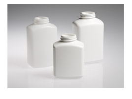 45OZ WHITE SPACE SAVER OBLONG HDPE WITH 53-400 NECK FINISH