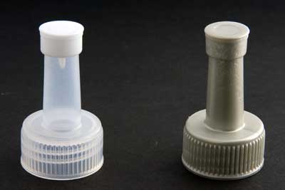 24-410 NATURAL RIB SIDE SIDE SEAL OPEN SPOUT CLOSURE (0.308" X 0.076" ORIFICE)