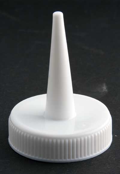 38-400 WHITE RIB SIDE SIDE SEAL OPEN SPOUT CLOSURE (0.060" ORIFICE)