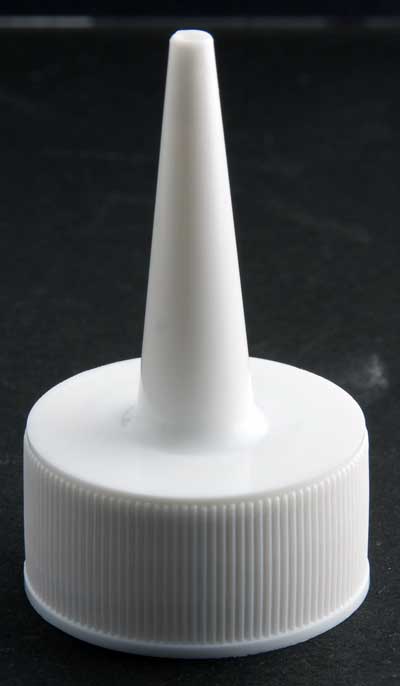 33-410 WHITE RIB SIDE PLUG SEAL OPEN SPOUT CLOSURE (0.075" ORIFICE)