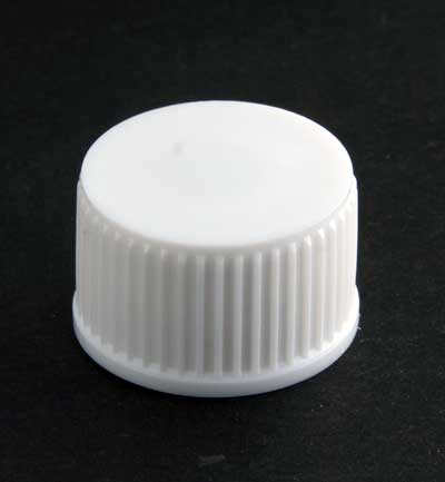 20-410 WHITE RIB SIDE PLUG SEAL CONTINUOUS THREAD (CT) CAP