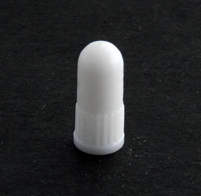  WHITE RIB SIDE 0.614" HEIGHT PEG SEAL COVER CAP FOR OPEN SPOUT CAP