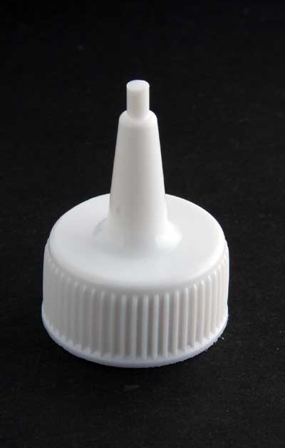 24-410 WHITE RIB SIDE 0.992" TALL PLUG SEAL SNIP TIP CLOSURE (0.053" ORIFICE)