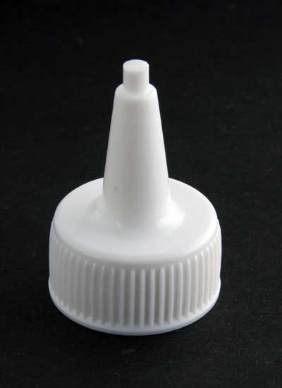 24-410 WHITE RIB SIDE 1.049" TALL PLUG SEAL SNIP TIP CLOSURE (0.090" ORIFICE)