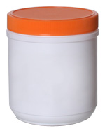 19OZ WHITE CANISTER ROUND HDPE WITH 89MM NECK