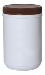 25OZ WHITE CANISTER ROUND HDPE WITH 89MM NECK