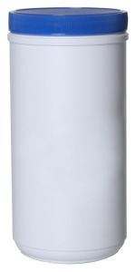 37OZ WHITE CANISTER ROUND HDPE WITH 89MM NECK