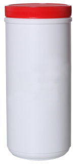 38OZ WHITE CANISTER ROUND HDPE WITH 89MM NECK