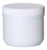 20OZ WHITE CANISTER ROUND HDPE WITH 100MM NECK