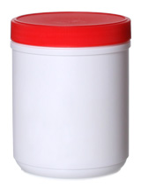 32OZ WHITE CANISTER ROUND HDPE WITH 100MM NECK