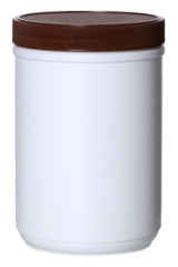 40OZ WHITE CANISTER ROUND HDPE WITH 100MM NECK