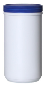 52OZ WHITE CANISTER ROUND HDPE WITH 100MM NECK