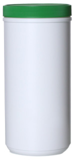 55OZ WHITE CANISTER ROUND HDPE WITH 100MM NECK