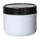 36OZ WHITE CANISTER ROUND HDPE WITH 120MM NECK