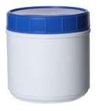 44OZ WHITE CANISTER ROUND HDPE WITH 120MM NECK