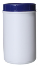 85OZ NATURAL CANISTER ROUND HDPE WITH 120MM NECK
