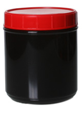 44OZ WHITE CANISTER ROUND PET WITH 120MM NECK