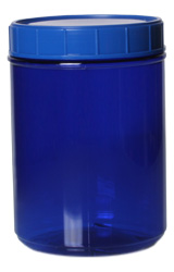 70OZ WHITE CANISTER ROUND PET WITH 120MM NECK