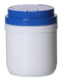 15OZ WHITE CANISTER-TOWEL WIPE SNPT ROUND HDPE WITH 83MM NECK