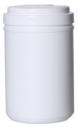 76OZ WHITE CANISTER-TOWEL WIPE SNPT ROUND HDPE WITH 120MM NECK