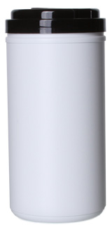 100OZ WHITE CANISTER-TOWEL WIPE SNPT ROUND HDPE WITH 120MM NECK
