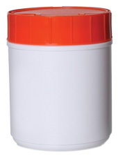 55OZ WHITE CANISTER-TOWEL WIPE ST ROUND HDPE WITH 120MM NECK