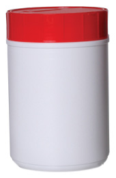 70OZ WHITE CANISTER-TOWEL WIPE ST ROUND HDPE WITH 120MM NECK